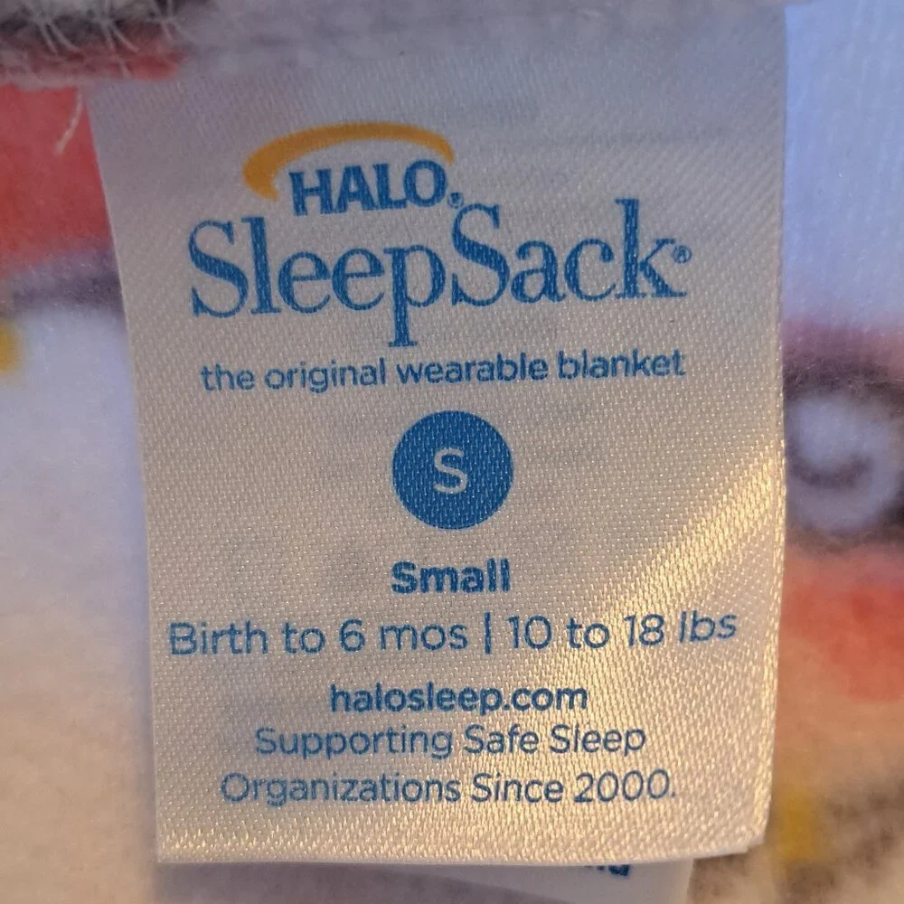 HALO Sleep Sack Fleece Owl Print Size Small NB-6 Months